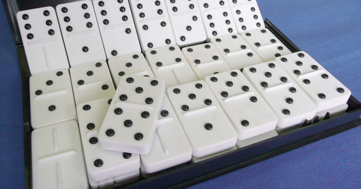 Dominos Double Six avec points en relief pour aveugles avec étui Jeu de
